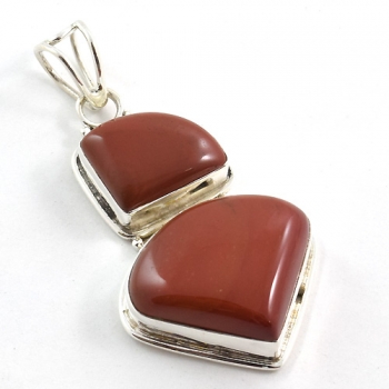 Red jasper handcrafted pendant 925 sterling silver jewellery